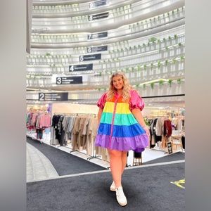 Queen of Sparkles - Sequin Rainbow Tiered Dress